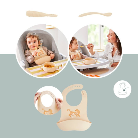 Silikonová jídelní sada Baby First meal set Mini Babymoov
