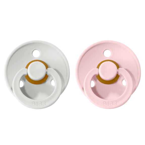 Dudlíky kaučuk 2 ks 0-6 měsíců Colour Bibs