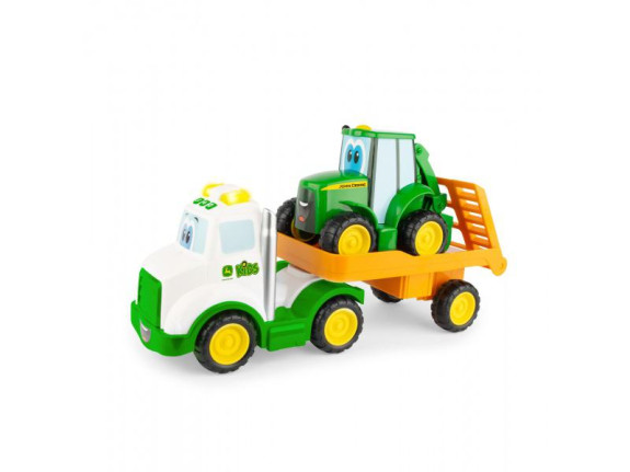 Traktor Johny s tahačem John Deere Kids
