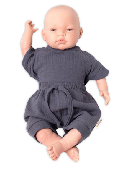 2-dílná mušelínová soupravička, tričko + kraťásky Boy granát vel. 56 Baby Nellys