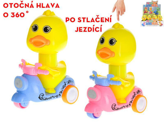 Kačenka 13 cm po stlačení jezdící s otočnou hlavou