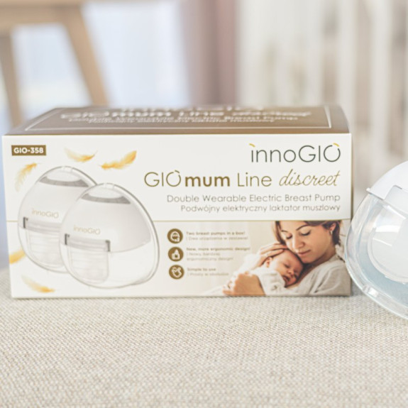 Přenosná elektrická odsávačka mateřského mléka GIOmum Line Discreet Double innoGIO