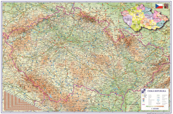 Podložka na stůl 60x40 cm Česká republika