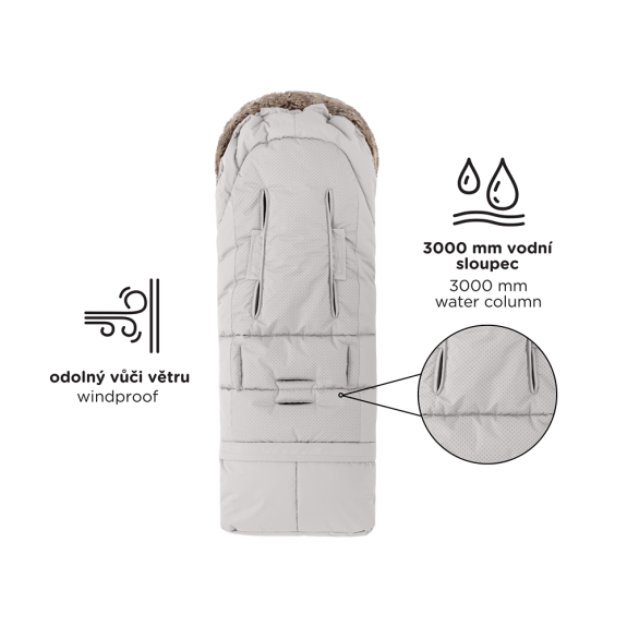 Set zimní fusak Arctic 4 v 1 + rukavice na kočárek Furry Petite & Mars