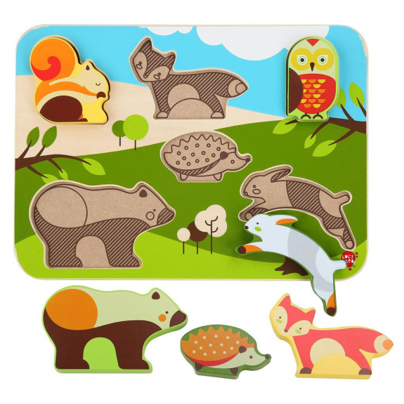 Lucy & Leo Dřevěné vkládací puzzle