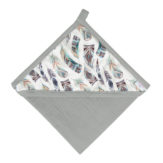 Mušelínová osuška s kapucí Design 85 x 85 cm Babymatex