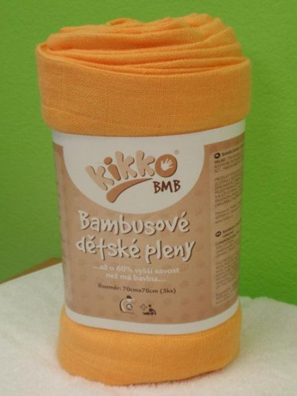 Bambusové pleny KIKKO 70 x70 cm 3 ks různé barvy