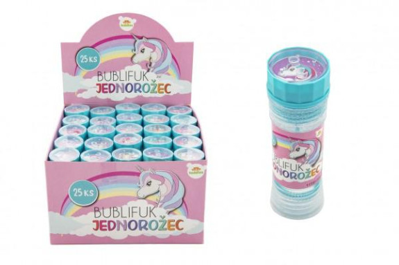 Bublifuk 50 ml jednorožec 11 cm