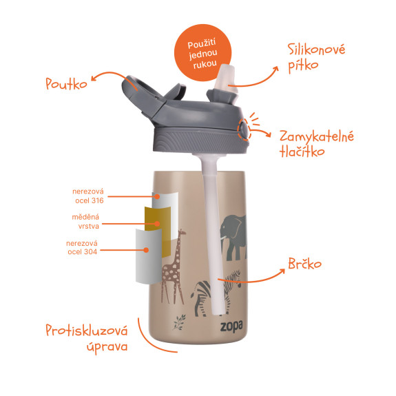 Termoska na pití sport 400 ml Zopa