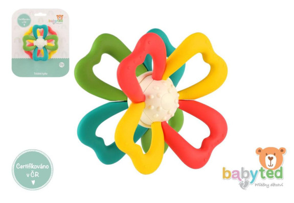 Točáček kytka babyted silikon/plast 0 m+
