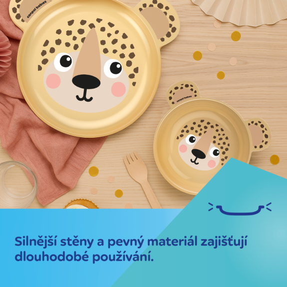 Talíř s ušima BabiesBoo žlutý Canpol babies