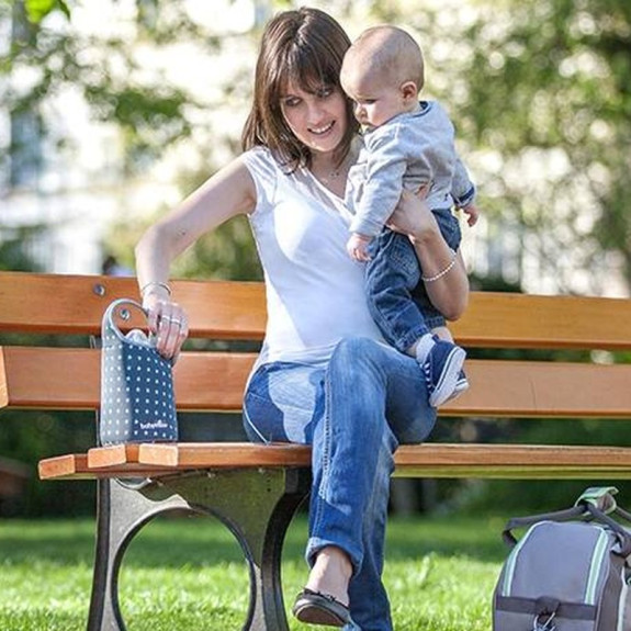 Ohřívač lahví cestovní Babymoov Blue Stars