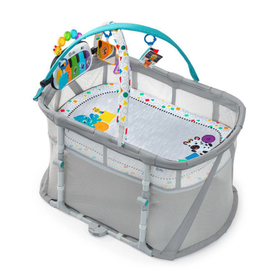 Postýlka s ohrádkou na hraní a klavírem 3 v 1 Kick & Snooze™ 0 m+ Baby Einstein