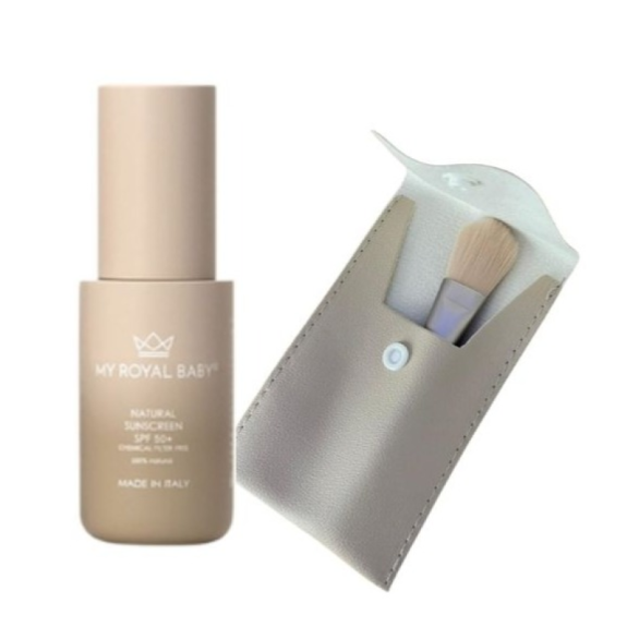 Přírodní opalovací krém SPF 50+ 50 ml + kartáček s pouzdrem