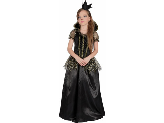 Kostým na karneval - zlá královna, Vel. 130 - 140 cm