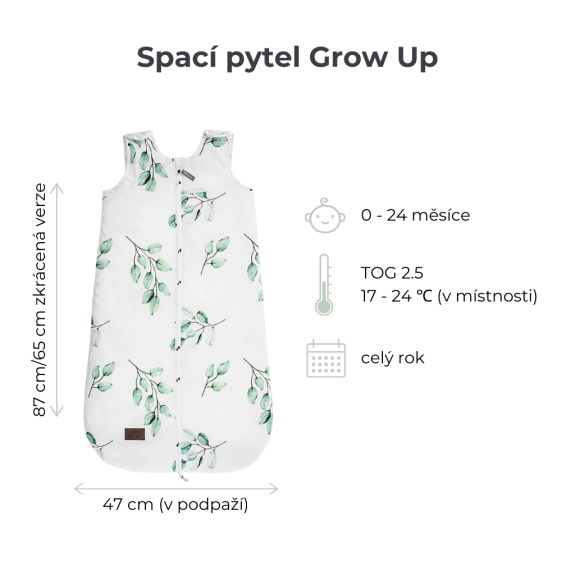 Spací rostoucí pytel 0 - 24 měsíců Sleepee Grow Up