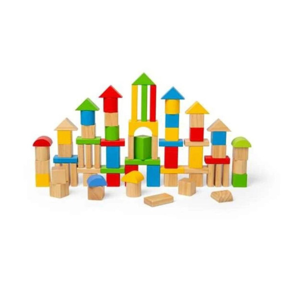 První dřevěné kostky a vkládačka v bubínku Bigjigs Toys