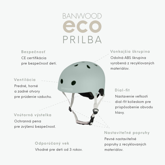 Dětská přilba 50 - 54 cm Banwood Eco