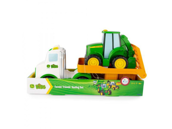 Traktor Johny s tahačem John Deere Kids