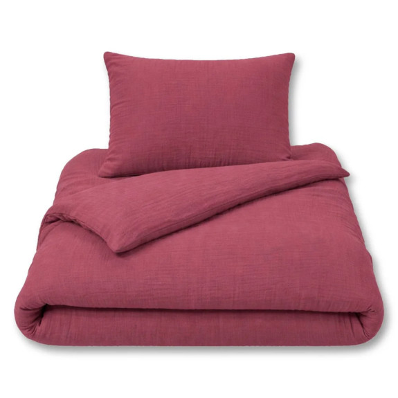 Luxusní dětské mušelínové povlečení Ruby red 100 x 135 cm Esito