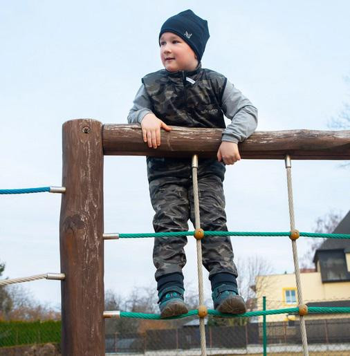 Dětská softshellová vesta Maskáč Zelená Esito