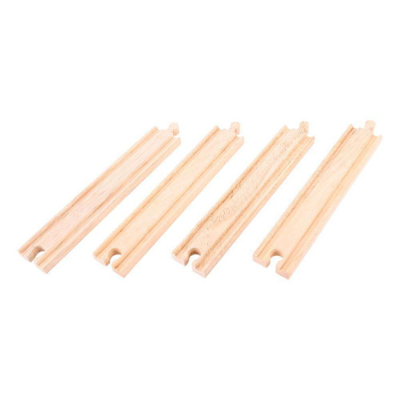 Dlouhé rovné koleje 21 cm 4 ks Bigjigs Rail