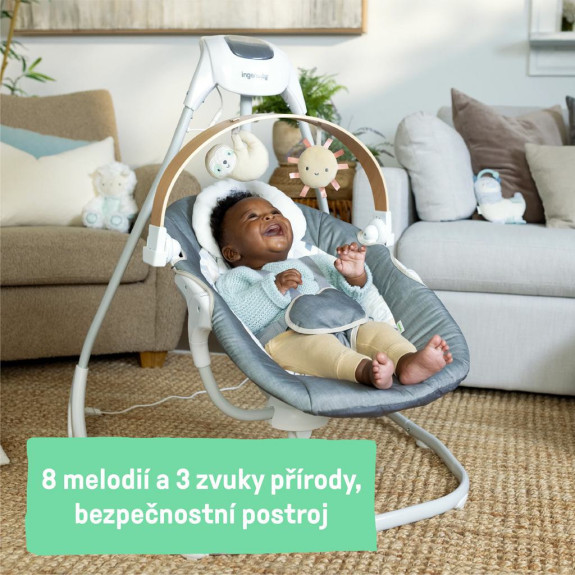 Houpačka pohupující hudební Parker™ 0 m+, do 9 kg Ingenuity