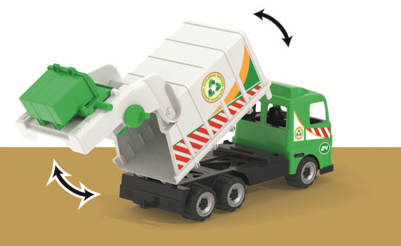 Popelářský vůz s pogumovanými koly - délka 50 cm Androni Heavy Trucks