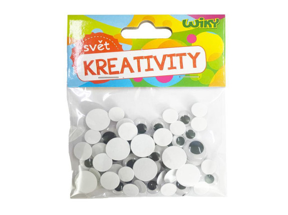 Oči pohyblivé mix velikostí, 60 ks