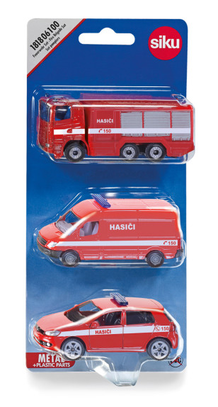 Hasičská sada 3 aut česká verze Siku