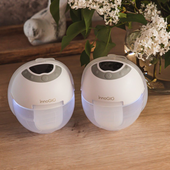 Přenosná elektrická odsávačka mateřského mléka GIOmum Line Discreet Light Double innoGIO