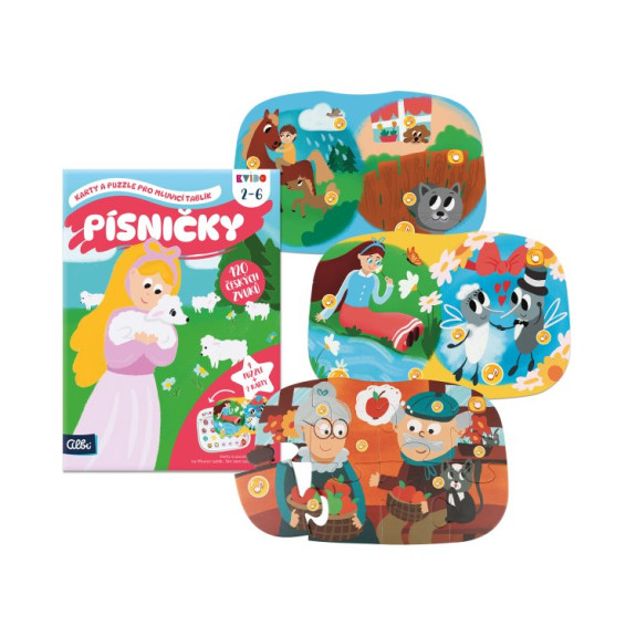 Kvído - Písničky 2 - Karty a puzzle pro Mluvicí tablík 2 Albi