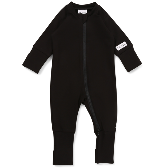 Dětský rostoucí overal Panda All Black černá Moniel