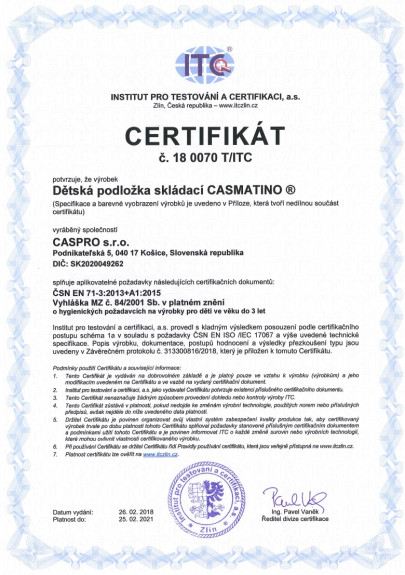 Casmatino dětská skládací podložka 2000x1400x10 mm