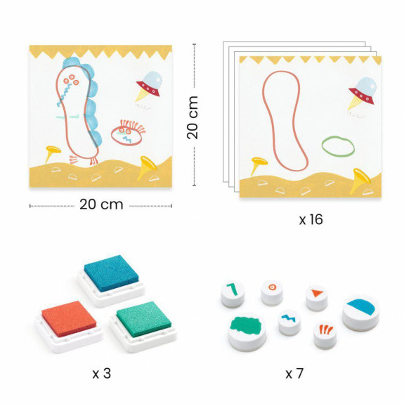 Djeco Razítkovací set - příšerky