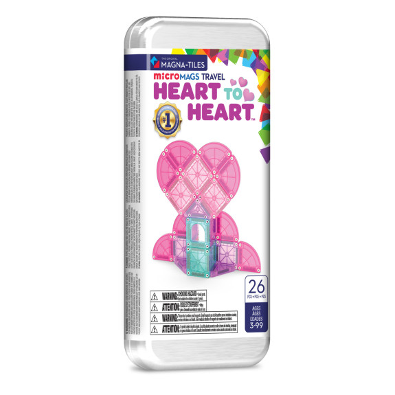 Magnetická stavebnice microMAGS Heart to Heart Travel Set 26 dílů