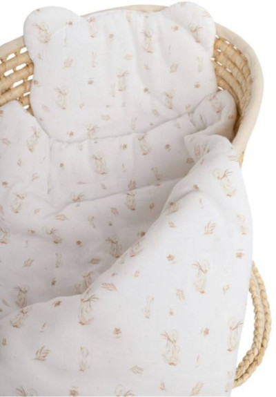 Mušelínová sada bílá Goose Teddy 30 x 35 cm, 70 x 100 cm 2D Husičky Baby Nellys