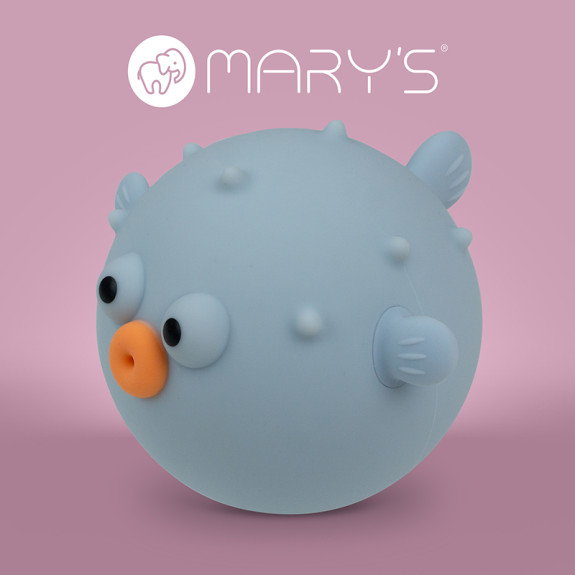 LED silikonová noční lampička dotyková Rgb Puffer Fish, modrá Mary's