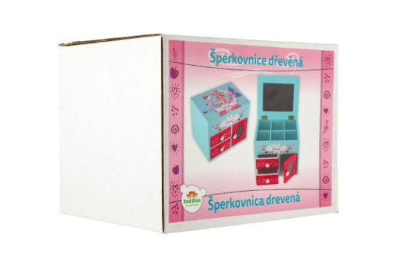 Skříňka šperkovnice Princess 3 zásuvky