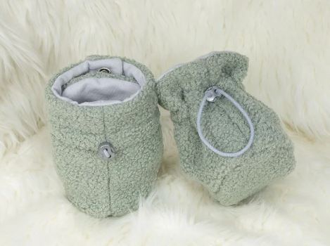 Capáčky Teddy fleece double Olive olivová Esito