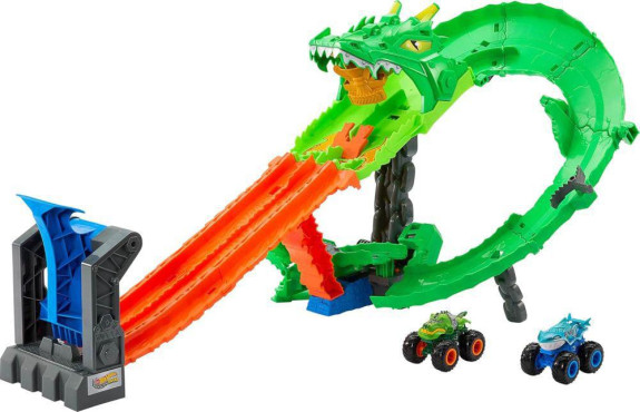 Hot Wheels Monster Trucks dráha Dračí zkáza