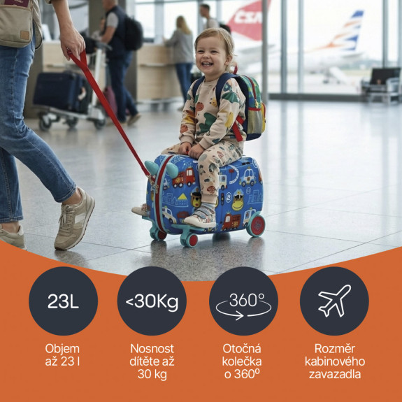 Dětský kufřík na kolečkách Pack & Ride Zopa