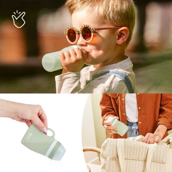 Silikonová láhev 150 ml Green Babymoov
