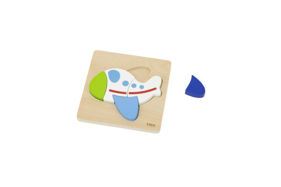 Dřevěné puzzle pro nejmenší - letadlo