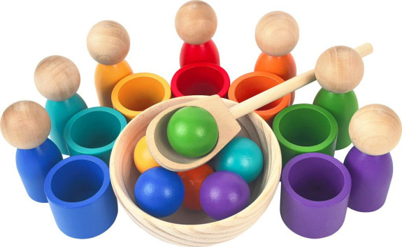 Duhové panenky s míčky 7 barev 2Kids Toys