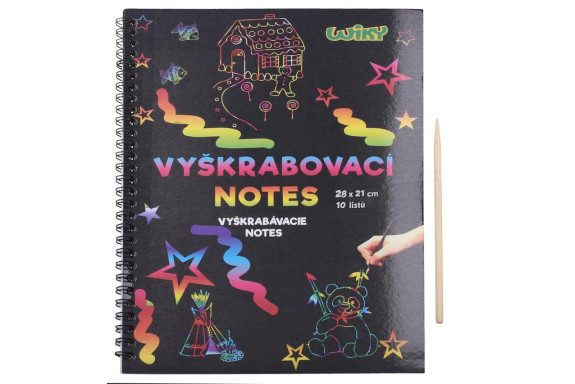 Vyškrabovací notes 28x21, 10listů