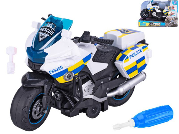 Motorka policejní šroubovací 22 cm na setrvačník