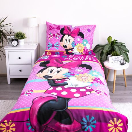 Povlečení Minnie "Bows and Flowers" 140 x 200, 70 x 90 cm Jerry Fabrics