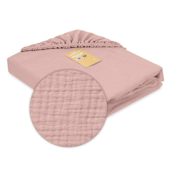Mušelínové prostěradlo s gumou 60 x 120 cm BabyMatex