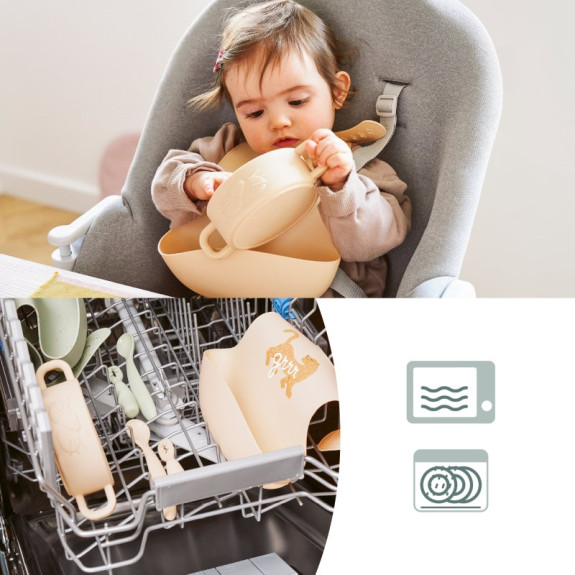 Silikonová jídelní sada Baby First meal set Mini Babymoov